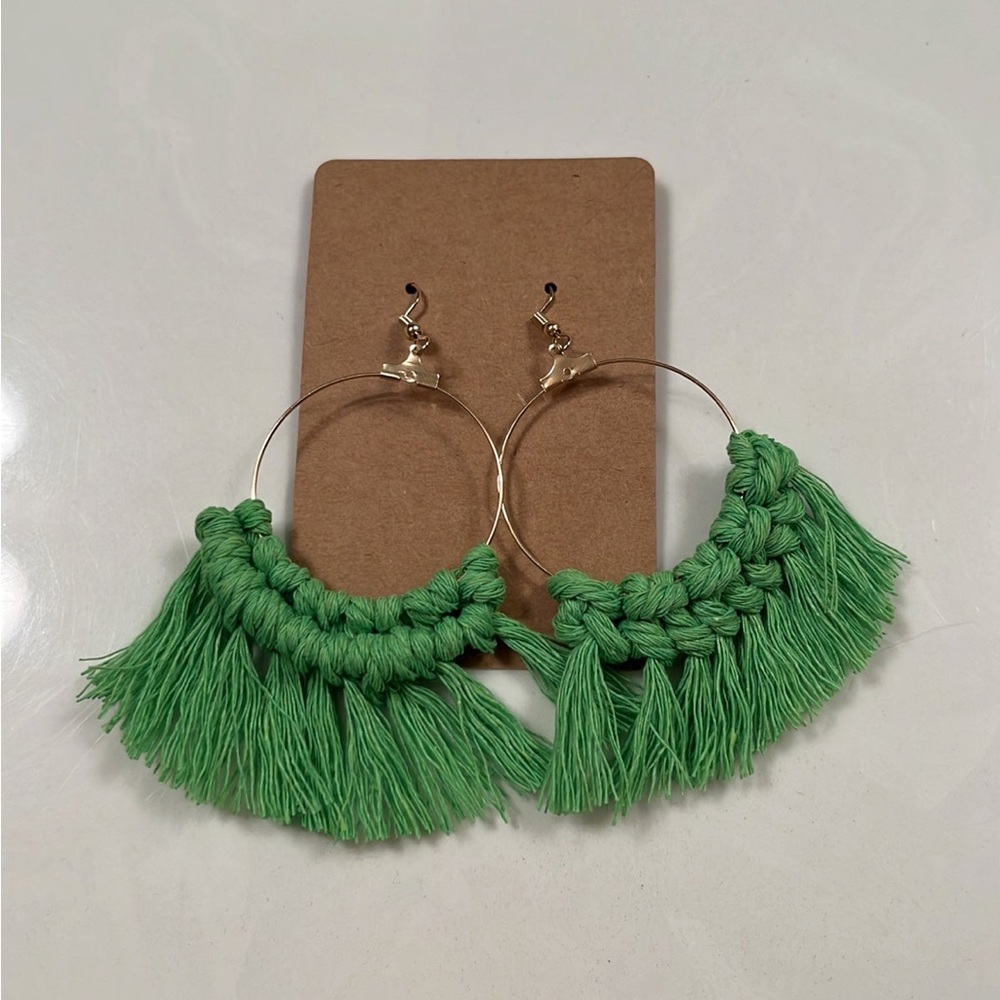 Handmade Macrame Tassel Earrings